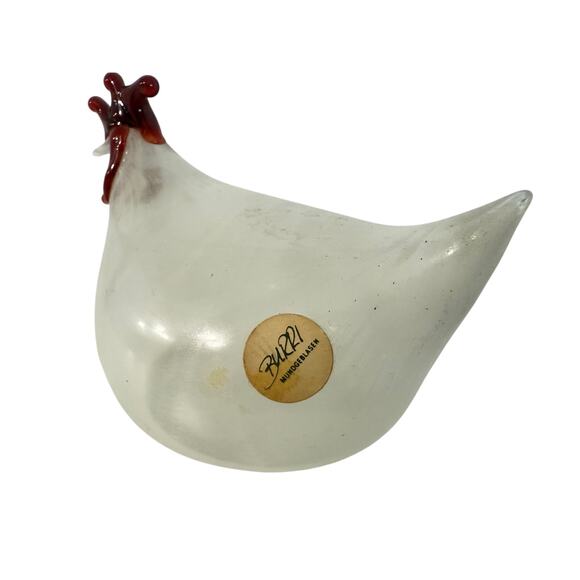 Rene Burri Other - Rene Burri Blown Glass Rooster Figurine 3.5” Vintage Switzerland Mundgeblasen